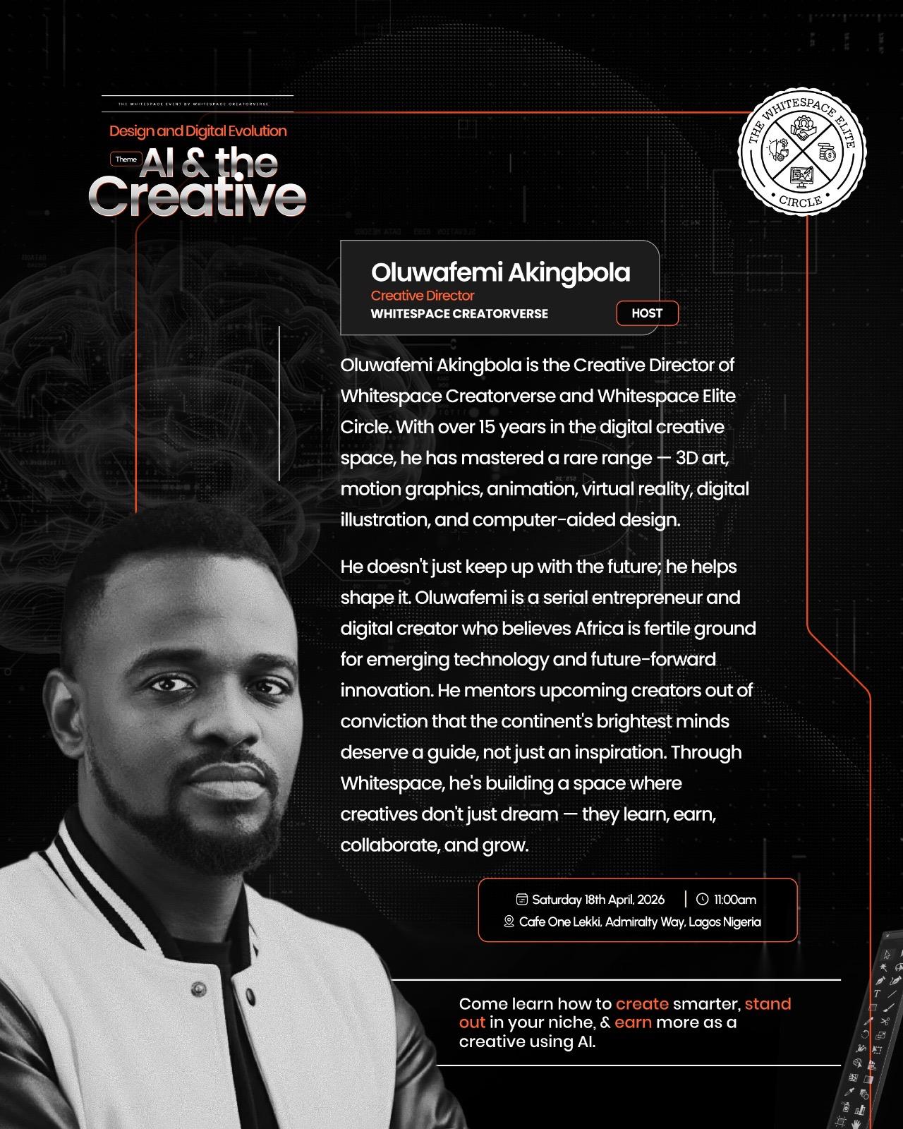 Oluwafemi Akingbola speaking at the event